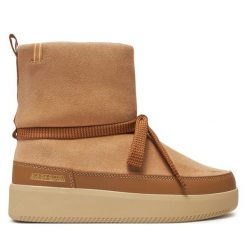 Śniegowce Napapijri. Brązowe śniegowce damskie Napapijri, bez zapięcia. Za 379.99 zł.