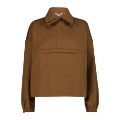 Damski sweter 1/2 zip CMP. Brązowe swetry nierozpinane damskie CMP, bez wzorów, eleganckie, bez kołnierzyka, bez ramiączek. Za 323.50 zł.