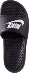 Nike Klapki Nike Benassi Just Do It damskie 343881 015 343881 015 czarny 36 1/2. Czarne klapki damskie Nike, bez wzorów, sportowe, bez obcasa, bez zapięcia. Za 99.00 zł.