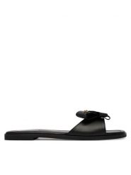 LOVE MOSCHINO Klapki JA28142G0OIE0000 Czarny. Czarne klapki damskie Love Moschino, bez wzorów, ze skóry, bez obcasa, bez zapięcia. Za 799.99 zł.