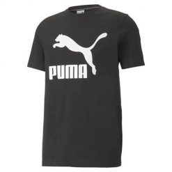 Koszulka sportowa męska Puma Classics Logo Tee. Czarne koszulki sportowe męskie Puma, m, bez wzorów, bez ramiączek, trekkingowe. Za 186.00 zł.