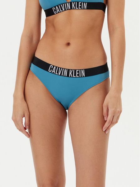 Calvin Klein Swimwear Dół od bikini KW0KW02856 Niebieski. Niebieskie bikini Calvin Klein Swimwear, bez wzorów, z syntetyku. Za 119.99 zł.