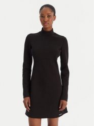 Calvin Klein Jeans Sukienka codzienna Ls Scuba Fit And Flare LV044D222G Czarny Regular Fit. Czarne sukienki damskie Calvin Klein Jeans, na co dzień, s, bez wzorów, z bawełny, bez kołnierzyka, bez ramiączek, proste. Za 429.99 zł.