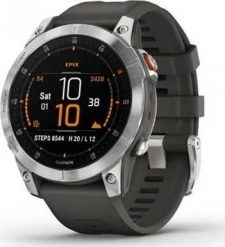 Zegarek sportowy Garmin Epix 2 Szary (010-02582-01). Szare zegarki sportowe Garmin, bez wzorów. Za 2,690.51 zł.