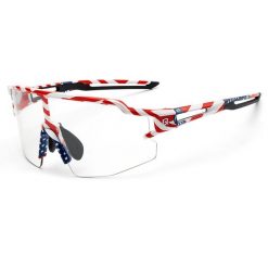 Okulary kolarskie fotochromatyczne z ochroną UV. Białe okulary przeciwsłoneczne damskie ROCKBROS. Za 202.00 zł.