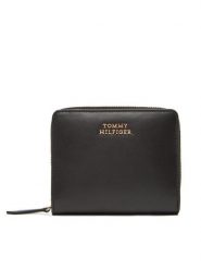 Tommy Hilfiger Portfel Th Leather Slg Med Za Flap AW0AW17499 Czarny. Czarne portfele damskie Tommy Hilfiger, ze skóry. Za 389.99 zł.