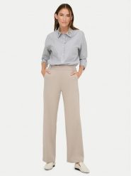 ONLY Spodnie materiałowe Poptrash 15341829 Beżowy Straight Fit. Brązowe spodnie materiałowe damskie ONLY, bez wzorów, z materiału. Za 169.99 zł.