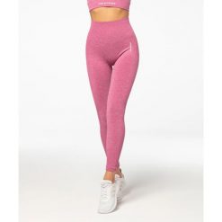 Legginsy bezszwowe Carpatree Allure różowy melanż. Czerwone legginsy damskie Carpatree, bez wzorów, z elastanu. Za 229.99 zł.