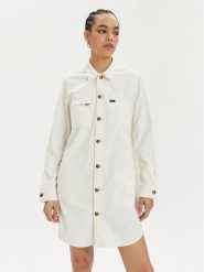 Lee Sukienka jeansowa Unionall 112349527 Écru Regular Fit. Sukienki damskie Lee, m, bez wzorów, z bawełny, bez kołnierzyka, bez ramiączek. Za 269.99 zł.