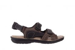Sandały Bayla-133 9520 Nabuc Nero, Brąz, Skóra naturalna - 45. Czarne sandały męskie Bayla, na lato, bez wzorów, ze skóry, bez zapięcia. W wyprzedaży za 89.10 zł.