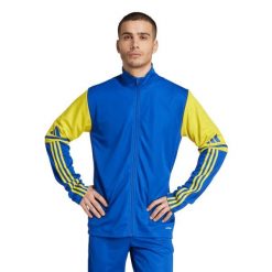 Bluza męska adidas Squadra 25 Training. Niebieskie bluzy męskie Adidas, m, bez wzorów, z poliesteru, bez ramiączek, bez kaptura. Za 129.00 zł.