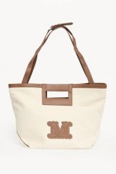 Torebka shopper Ecru MAX MARA BEACHWEAR. Shopperki damskie Max Mara Beachwear, bez wzorów, bez dodatków. Za 1,029.00 zł.