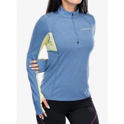 Bluza biegowa damska La Sportiva Swift Long Sleev. Niebieskie bluzy damskie La Sportiva, l, bez wzorów, bez ramiączek, bez kaptura. Za 345.99 zł.