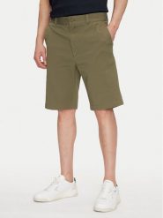 HUGO Szorty materiałowe Dante242 50510605 Khaki Regular Fit. Brązowe szorty męskie Hugo, bez wzorów, z bawełny. Za 211.99 zł.