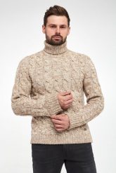 Golf męski z wełną Onur JOOP! JEANS. Swetry męskie JOOP! Jeans, m, bez wzorów, z jeansu, bez kołnierzyka, bez ramiączek. W wyprzedaży za 538.85 zł.