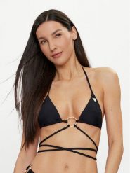 Guess Góra od bikini E4GJ45 MC04R Czarny. Czarne bikini Guess, z aplikacjami, z syntetyku. Za 139.99 zł.