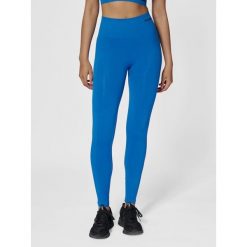 Damskie legginsy bezszwowe z wysokim stanem Hummel Tif. Niebieskie legginsy damskie Hummel, bez wzorów, z poliamidu. Za 139.00 zł.