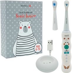 Szczoteczka soniczna elektryczna do zębów dla dzieci 6-12 lat SONIC JUNIOR + 2 końcówki. Szczoteczki soniczne PrzydaSie. Za 151.14 zł.