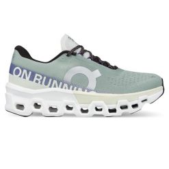 Buty do biegania damskie On Cloudmonster 2 mineal/aloe. Zielone obuwie sportowe damskie On, bez wzorów, bez zapięcia, do biegania. Za 689.99 zł.