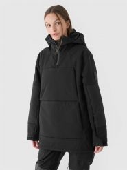 4F Kurtka snowboardowa membrana 8000 damska - czarna XL. Czarne kurtki sportowe damskie 4F, na zimę, m, bez wzorów, z dzianiny, bez ramiączek, z kapturem, narciarskie. W wyprzedaży za 299.99 zł.