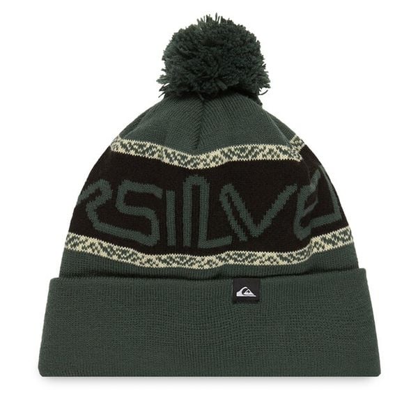 Czapka Quiksilver. Zielone czapki męskie Quiksilver, na zimę, bez wzorów. Za 63.99 zł.