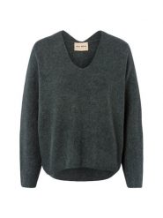 MOS MOSH Sweter z zawartością alpaki - MMThora Kobiety Wełna niebieski|zielony, XS. Niebieskie swetry nierozpinane damskie Mos Mosh, xs, bez wzorów, z dzianiny, eleganckie, bez kołnierzyka, bez ramiączek. Za 429.95 zł.