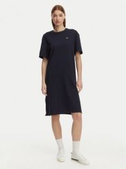Lacoste Sukienka codzienna EF2883 Granatowy Oversize. Niebieskie sukienki damskie Lacoste, na co dzień, bez wzorów, z bawełny, bez kołnierzyka, bez ramiączek, oversize. Za 529.99 zł.