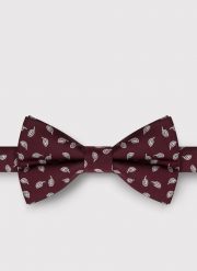 PAKO LORENTE – Bordowa mucha męska we wzorki. Czerwone krawaty i muchy Pako Lorente, bez wzorów, z poliesteru, eleganckie. Za 39.99 zł.