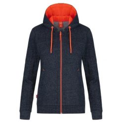 Damska bluza Loap Edita niebieska. Niebieskie bluzy damskie LOOP, na zimę, bez wzorów, eleganckie, bez ramiączek, z kapturem. Za 195.99 zł.