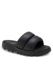 Reebok Klapki Cardi Slide HP2217 Czarny. Czarne klapki damskie Reebok, bez wzorów, ze skóry, bez obcasa, bez zapięcia. Za 229.99 zł.