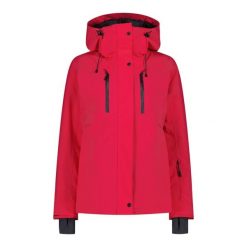 Kurtka narciarska damska CMP 34W3926. Czarne kurtki sportowe damskie CMP, na zimę, bez wzorów, bez ramiączek, bez kaptura, narciarskie. Za 559.99 zł.