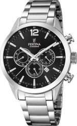 Zegarek Festina Zegarek męski Festina F20343-8 srebrny. Szare zegarki męskie Festina, bez wzorów, srebrne. Za 551.00 zł.