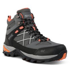 Trekkingi Regatta. Szare obuwie sportowe damskie Regatta, bez wzorów, bez zapięcia, trekkingowe. Za 349.99 zł.