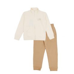 Bluza z pełny zamek błyskawiczny na co dzień. Białe bluzy damskie LEONE 1947 APPAREL, bez wzorów, z dresówki, sportowe, bez ramiączek, bez kaptura. W wyprzedaży za 164.19 zł.