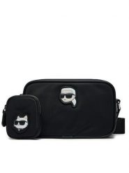 KARL LAGERFELD Torebka A1W30127 Czarny. Czarne listonoszki damskie KARL LAGERFELD, bez wzorów, z materiału, bez dodatków. Za 439.99 zł.