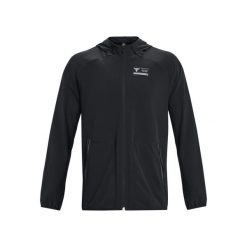 Kurtka Under Armour Project Rock Unstoppable. Czarne kurtki męskie Under Armour, l, bez wzorów, rockowe, bez kaptura. Za 638.00 zł.