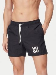 HUGO Szorty kąpielowe Paolo 50545464 Czarny Regular Fit. Czarne szorty męskie Hugo, bez wzorów, z syntetyku. Za 229.99 zł.