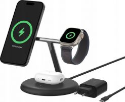Belkin Belkin WIZ023VFBK ładowarka do urządzeń przenośnych Słuchawki, Smartfon, Smartwatch Czarny USB Bezprzewodowe ładowanie Wewnętrzna. Czarne zegarki smartwatch Belkin, bez wzorów. Za 541.04 zł.
