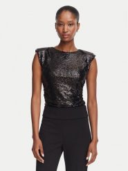 Rinascimento Body CFC0130361003 Czarny Slim Fit. Czarne body Rinascimento, bez wzorów, z syntetyku. Za 524.99 zł.