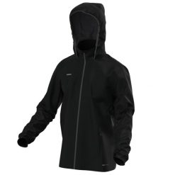 Second Life - Kurtka przeciwdeszczowa Kipsta Viralto Club - Stan Doskonały. Czarne kurtki męskie KIPSTA, l, bez wzorów, z materiału, z kapturem. Za 84.99 zł.