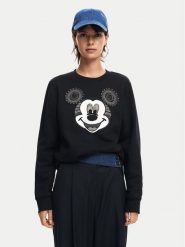 Desigual Bluza Mickey Yeah! 24WWSK10 Czarny Regular Fit. Czarne bluzy damskie Desigual, s, bez wzorów, z bawełny, bez ramiączek, bez kaptura. Za 379.99 zł.