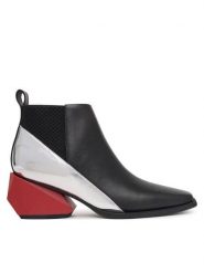 United Nude Botki Ricky J Mid 1103996016 Granatowy. Niebieskie botki damskie United Nude, bez wzorów, ze skóry, bez obcasa, na słupku, bez zapięcia. Za 1,539.00 zł.