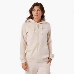 Bluza Trening Kobieta Move Szybkoschnący. Czarne bluzy damskie SWEDEMOUNT, l, bez wzorów, z materiału, wakacyjne, bez ramiączek, z kapturem. Za 179.99 zł.
