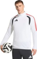 Bluza męska adidas Tiro 26 League Training Top biało-czarno-czerwona KR0371 L. Białe bluzy męskie Adidas, l, bez wzorów, bez ramiączek, bez kaptura. Za 218.99 zł.