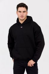DIESEL Czarna męska bluza z kapturem S-BOXT-HOOD-D, Rozmiar XXL. Czarne bluzy męskie Diesel, l, bez wzorów, z bawełny, klasyczne, bez ramiączek, z kapturem. W wyprzedaży za 609.99 zł.
