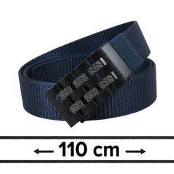 Pasek Materiałowy, Granatowy 110 cm, Solidny, Automatyczna Klamra, Militarny -Pako Jeans. Niebieskie paski męskie Pako Jeans, z jeansu, klasyczne. Za 49.00 zł.