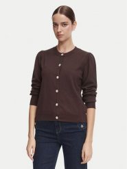 Morgan Kardigan 262-MKNOT Brązowy ciemny Regular Fit. Brązowe kardigany damskie Morgan, l, bez wzorów, z syntetyku, bez kołnierzyka. Za 239.99 zł.