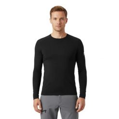 Koszulka z długim rękawem męska 100% wełny merynosów - Finn 210. Czarne bluzy męskie FJORK MERINO, na zimę, m, bez wzorów, z wełny, klasyczne, bez ramiączek, bez kaptura. Za 519.00 zł.