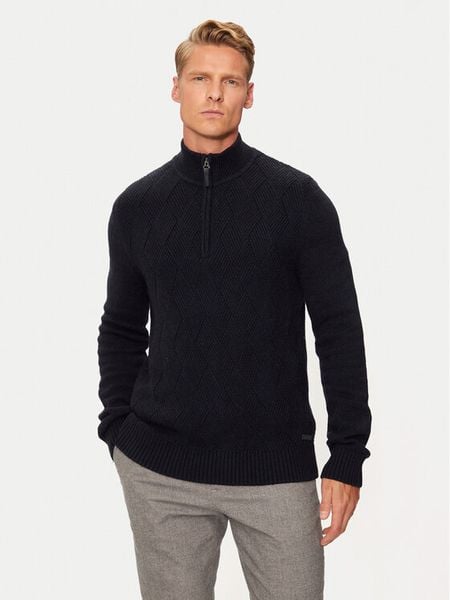 Pierre Cardin Sweter C5 51122/5076/6323 Granatowy Regular Fit. Niebieskie swetry męskie Pierre Cardin, m, bez wzorów, z bawełny, bez kołnierzyka, bez ramiączek. Za 289.99 zł.