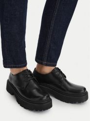 Lasocki Oxfordy CEO-WB-ALESSIA-02 Czarny. Czarne półbuty damskie Lasocki, bez wzorów, ze skóry, bez obcasa, na płaskiej podeszwie, bez zapięcia. Za 199.99 zł.